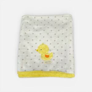 Carters Just One You Baby Love Patch Duck Blanket Yellow Grey Polka Dots